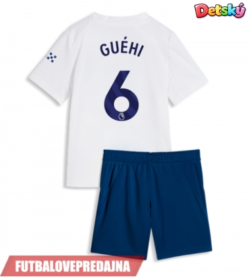 Lacne Dětský Futbalové dres Manchester City Marc Guehi #6 2026-27 Krátky Rukáv - Tretina (+ trenírky)
